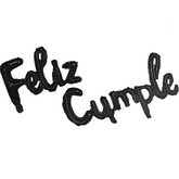 Globo metalico F.C cursivo negro